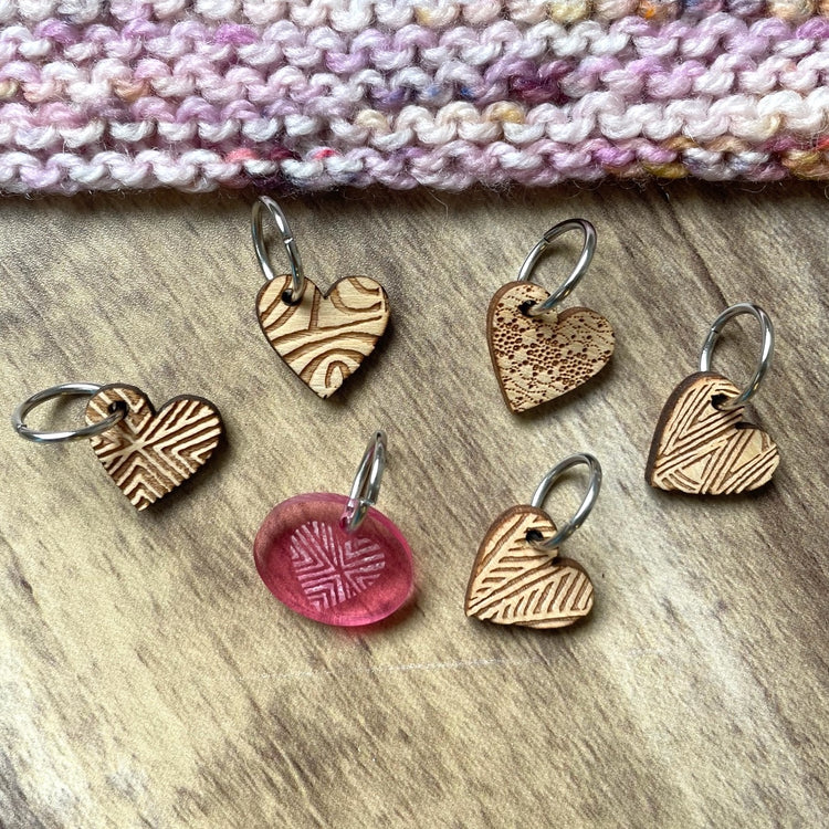 Valentine Hearts Stitch Markers