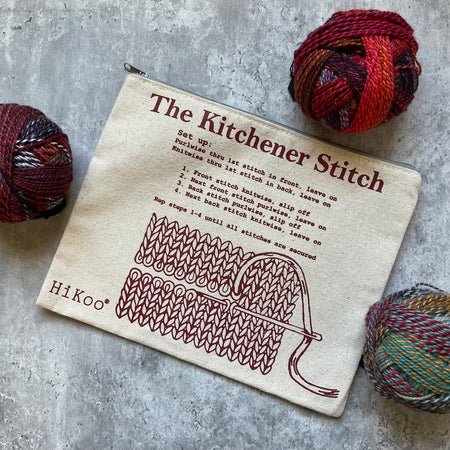 Kitchener Stitch Zip Pouch