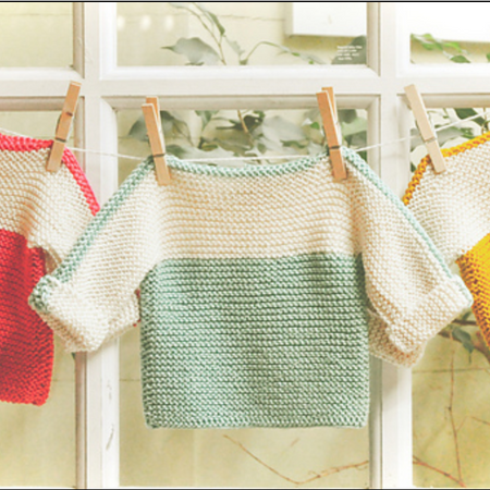 My First Baby Sweater - French Macaroon                             June 16, 23, 30  5:30-7:30
