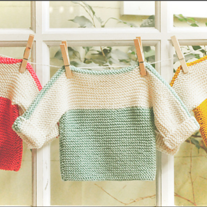 My First Baby Sweater - French Macaroon                             June 16, 23, 30  5:30-7:30