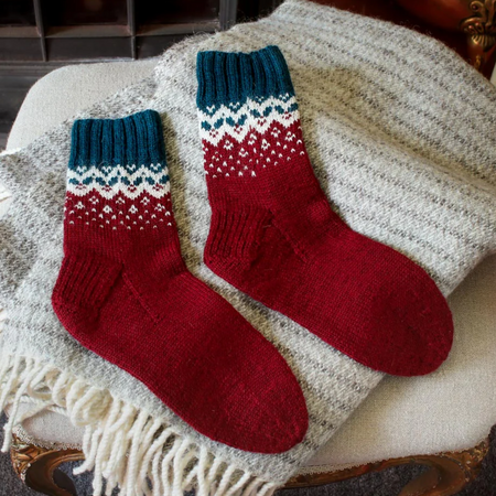 Festive Mistletoe Socks