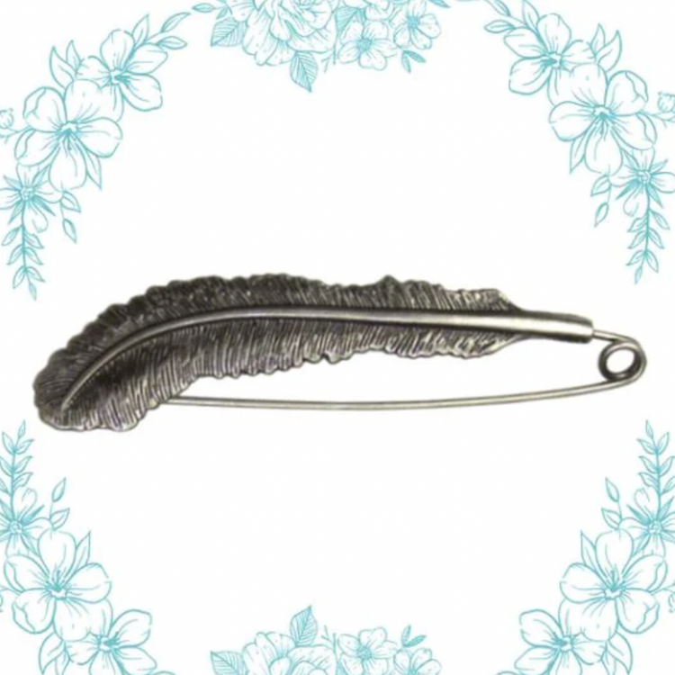 Feather Shawl Pin Antique