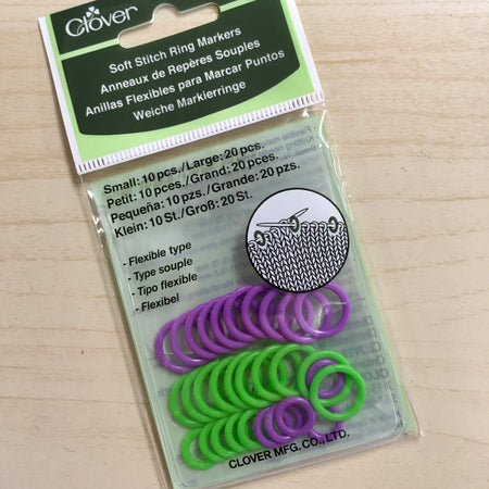 Clover Jumbo Stitch Ring Markers 20/Pkg