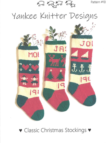 Yankee Knitter Classic Christmas Stockings Pattern #10