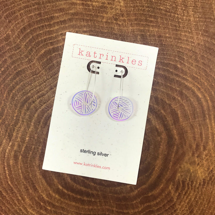 Holiday 2022 Yarn Hoop Earrings Sterling