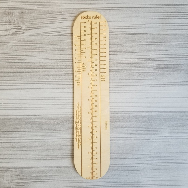 Katrinkles Wooden Sock Ruler