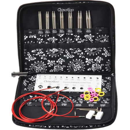 ChiaoGoo - 5" TWIST US 2-8 Interchangeable Needle Set Red Lace Small
