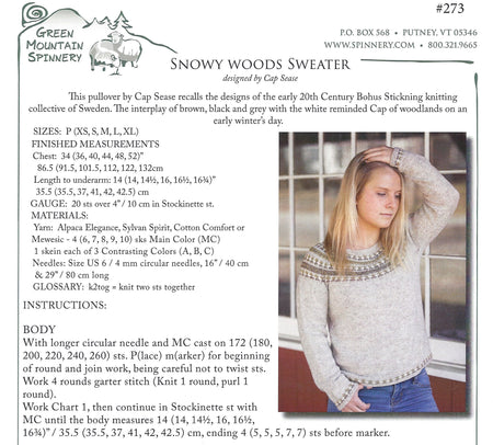 Snowy Woods Sweater Pattern #273