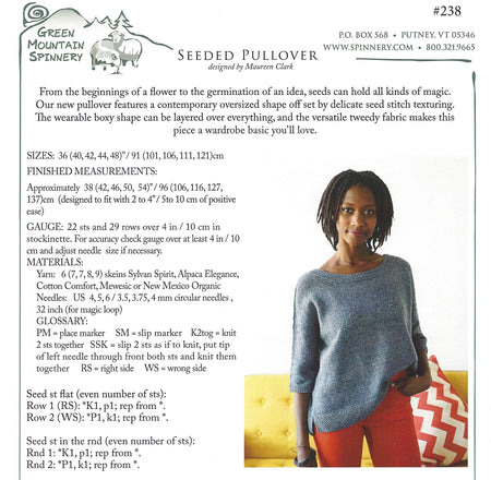 Seeded Pullover Pattern #238