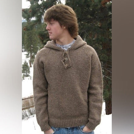 Neck Down Hooded Pullover Men KPS-105